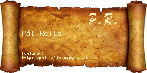 Pál Rella névjegykártya